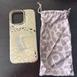 iPhone 14 Pro Max loopy case - gold leopard